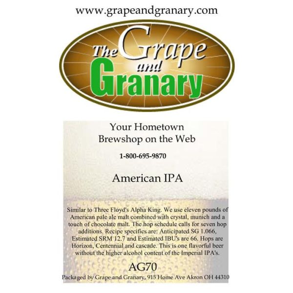 All Grain American Ipa Kit For Homebrewing