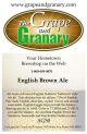 English Brown Ale: All Grain