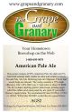 American Pale Ale: All Grain