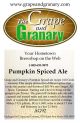 Pumpkin Spice Ale: All Grain