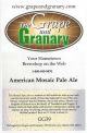 American Mosaic Pale Ale: GG