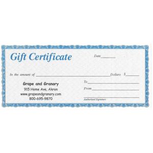 Gift Certificate- $10.00